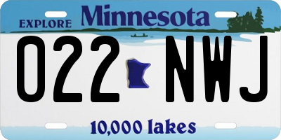 MN license plate 022NWJ
