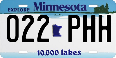 MN license plate 022PHH
