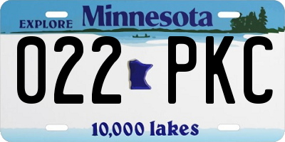 MN license plate 022PKC
