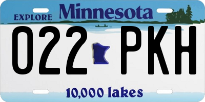 MN license plate 022PKH