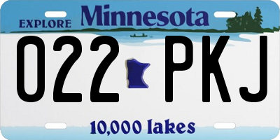 MN license plate 022PKJ
