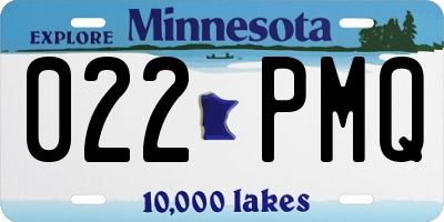 MN license plate 022PMQ