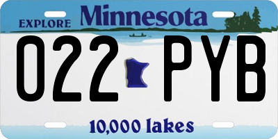 MN license plate 022PYB