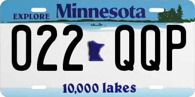 MN license plate 022QQP