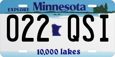 MN license plate 022QSI