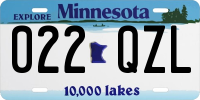 MN license plate 022QZL