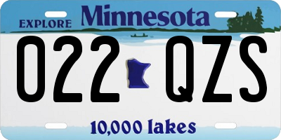 MN license plate 022QZS
