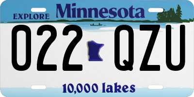 MN license plate 022QZU