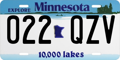 MN license plate 022QZV