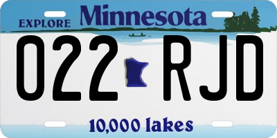 MN license plate 022RJD