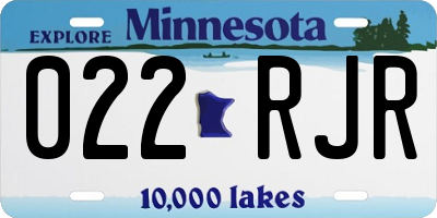 MN license plate 022RJR