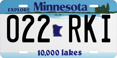 MN license plate 022RKI