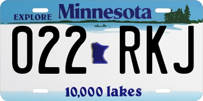 MN license plate 022RKJ