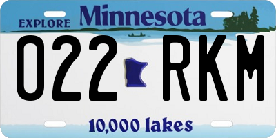 MN license plate 022RKM