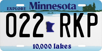 MN license plate 022RKP