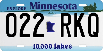 MN license plate 022RKQ