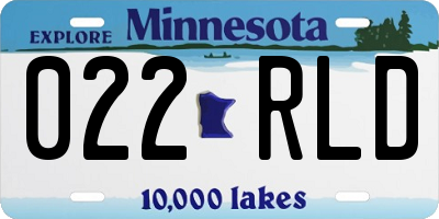 MN license plate 022RLD