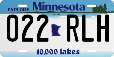 MN license plate 022RLH