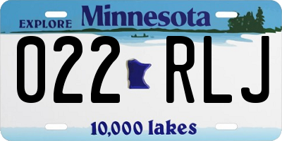 MN license plate 022RLJ