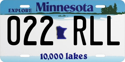 MN license plate 022RLL