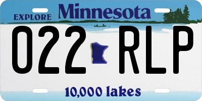 MN license plate 022RLP
