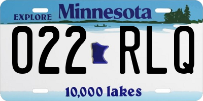 MN license plate 022RLQ
