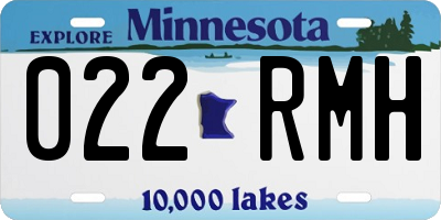 MN license plate 022RMH