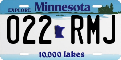MN license plate 022RMJ