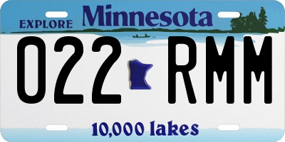 MN license plate 022RMM