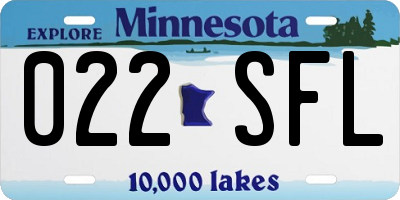MN license plate 022SFL