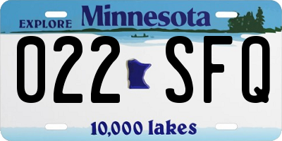 MN license plate 022SFQ