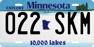 MN license plate 022SKM