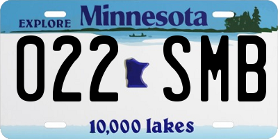 MN license plate 022SMB