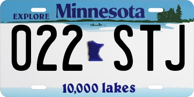MN license plate 022STJ