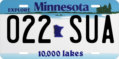 MN license plate 022SUA