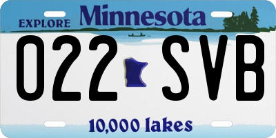 MN license plate 022SVB