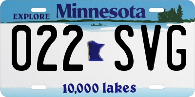 MN license plate 022SVG