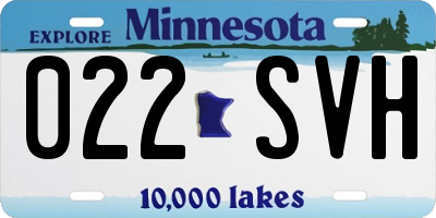 MN license plate 022SVH