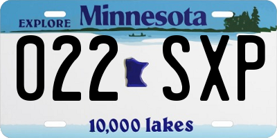 MN license plate 022SXP