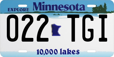 MN license plate 022TGI