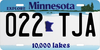 MN license plate 022TJA