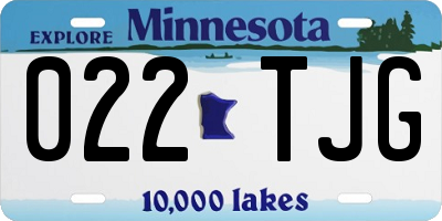 MN license plate 022TJG