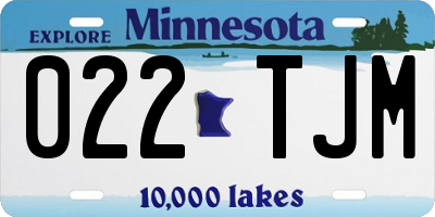 MN license plate 022TJM