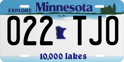 MN license plate 022TJO