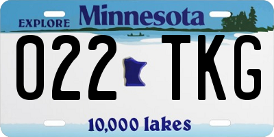 MN license plate 022TKG
