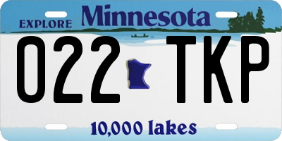 MN license plate 022TKP