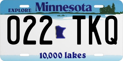 MN license plate 022TKQ