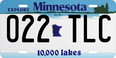 MN license plate 022TLC