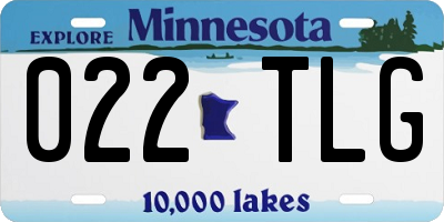 MN license plate 022TLG