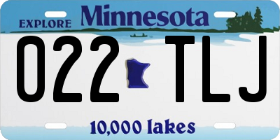 MN license plate 022TLJ